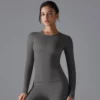 chemise-de-yoga-femme-a-manches-longues-fitness-course-entrainement-sechage-rapide-respirante-hiverdark-grey
